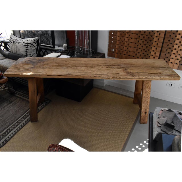 Mid 20th Century 300-Year-Old Oak Topped Console For Sale In Chicago - Image 6 of 8