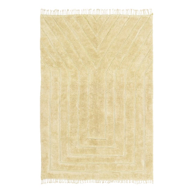 Hand-Knotted Wool Rug by Azele Studio For Sale