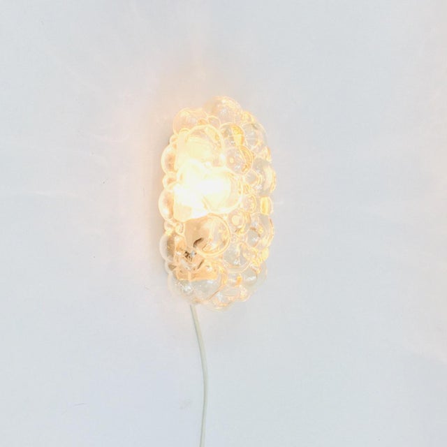 Mid-Century Modern Amber Bubble Glass Wall Lamp by Helena Tynell for Limburg, Germany, 1960s For Sale - Image 3 of 9