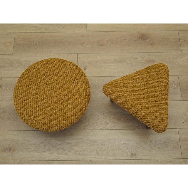 1990s Vintage Danish Mustard Ottomans, 1990s, Set of 2 For Sale - Image 5 of 9
