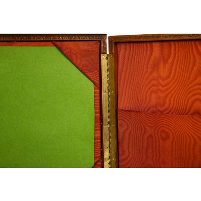 English Victorian Antique Leather Writing Box Letter Desk For Sale - Image 14 of 18