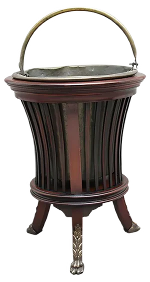 Antique Mahogany and Brass Planters, Set of 2