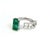 Natural Emerald Sapphire Ring Size 6.5 14k W Gold 4.95 TCW Certified For Sale In New York - Image 6 of 13
