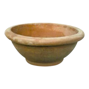 Terracotta Bowl Simple Line With Edge Large