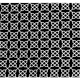 Free Spirit Designer Vicki Payne Black & White Links Celtic Knot Chinoiserie Fretwork Lattice Trellis- 9.14 Yards For Sale