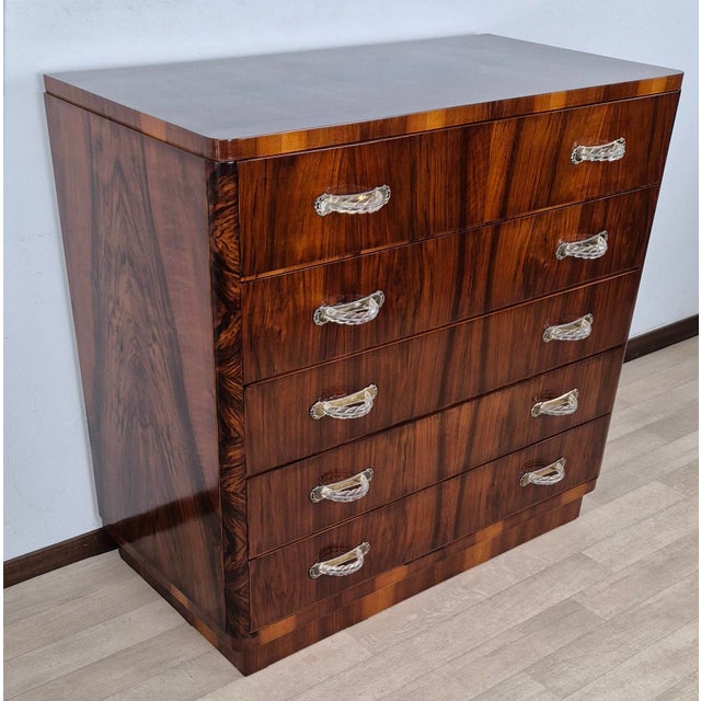 Brown Art Deco Venetian Chest of Drawers, 1940 For Sale - Image 8 of 18