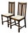 Jacobean Revival Antique Oak Upholstered Side Chairs, Pair For Sale