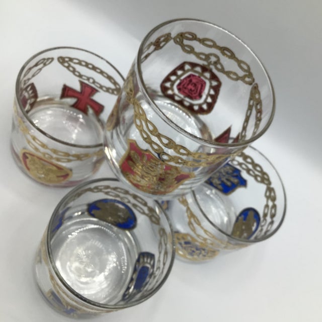 George’s Briard Medallion Rocks Glasses-Set of 4 For Sale - Image 11 of 12