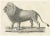 Majestic Barbary Lion Standing in Profile, 1836, Lithograph For Sale