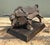 Vintage 1971 Brutalist Torch Cut Steel Bull For Sale - Image 12 of 12
