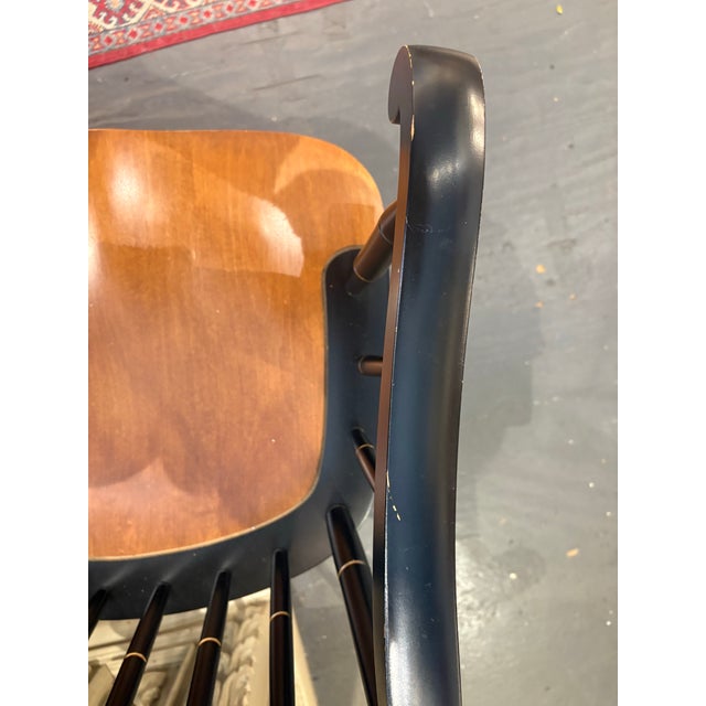 Camel Mid-Century Columbia Wooden Two-Toned Armchair For Sale - Image 8 of 10