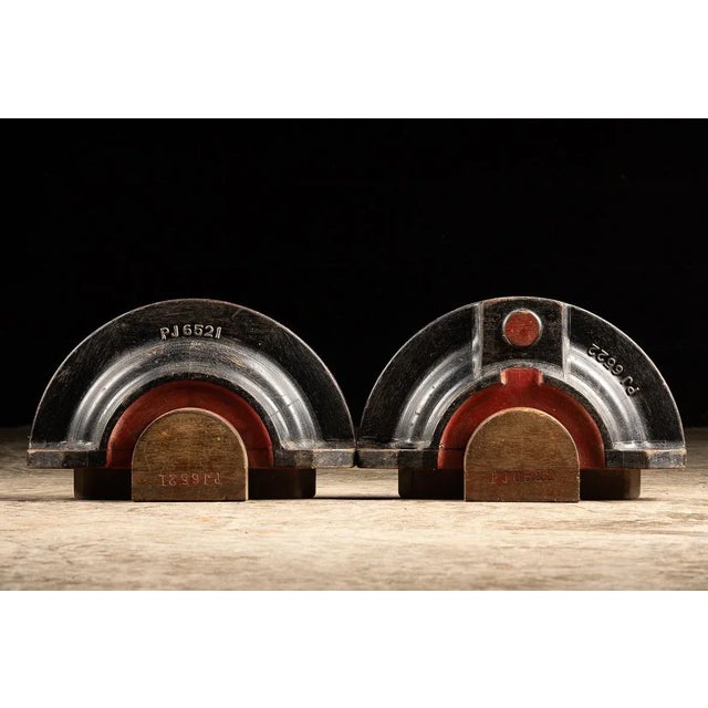 Wood Vintage Foundry Mold Bookends - a Pair For Sale - Image 7 of 7