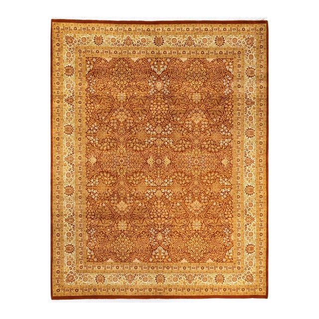 Mogul, One-of-a-Kind Hand-Knotted Area Rug - Orange, 8' 1" x 10' 4" For Sale
