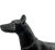Mid 20th Century Vintage Doberman Dog Figure Statue Black Metal Desk Animal For Sale - Image 5 of 12