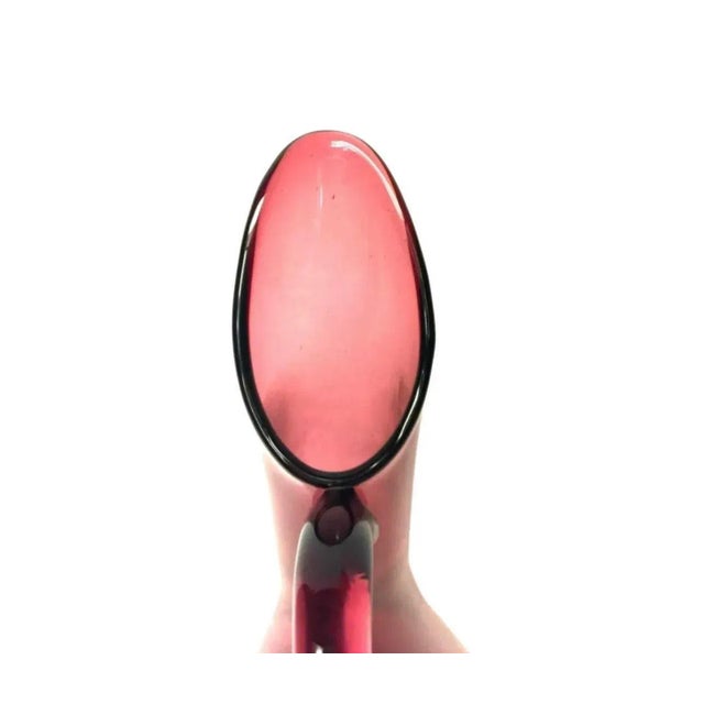 Empoli Mid Century Modern Empoli Purple Glass Decanter Pitcher Carafe Italy Italian For Sale - Image 4 of 7