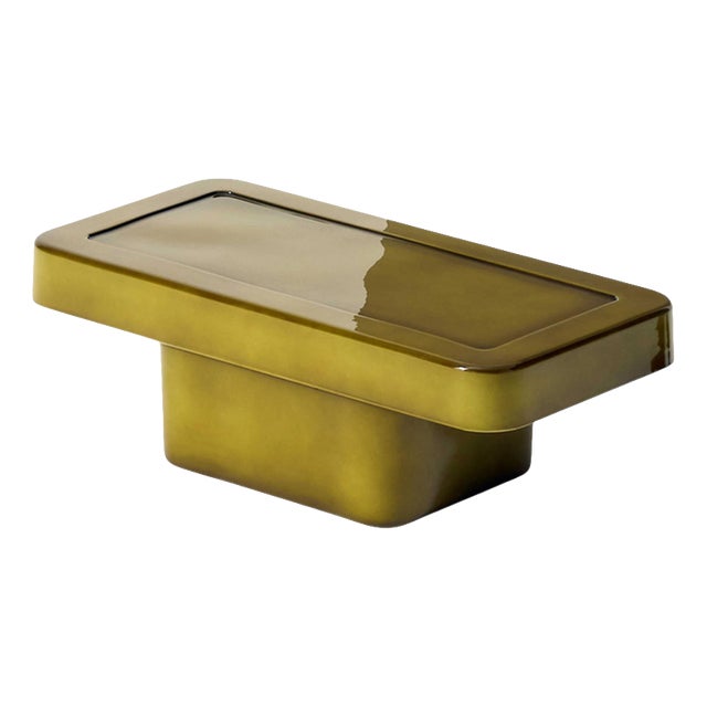 Ardys Greenlacquered Concrete Low Table by Patricia Urquiola for Cassina For Sale