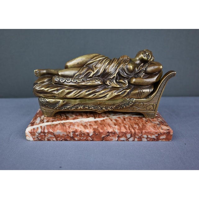 Art Nouveau Bronze Inkwell from Marotte, 1900s For Sale - Image 9 of 18