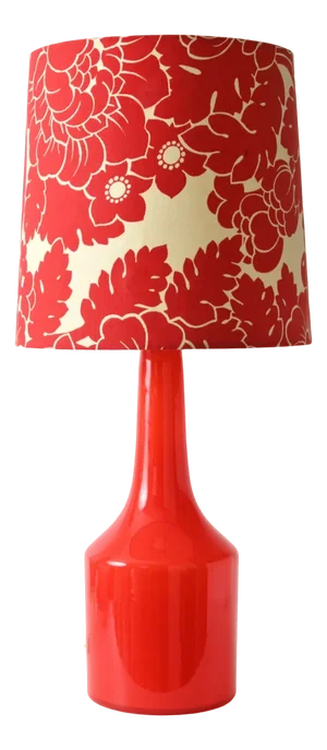 Red Opaline Glass Table Lamp from Atelje Lyktan, 1970s