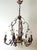 Italian Gilt Iron Five-Light Chandelier with Porcelain Flowers, 1930 For Sale - Image 15 of 18
