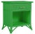 Wood Aruba One-Drawer Nightstand - Bright Green For Sale - Image 7 of 7