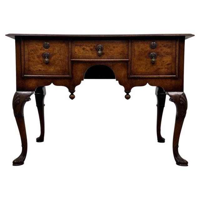 20th Century Figured Burr Walnut Writing Table For Sale - Image 12 of 12