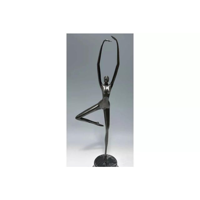Late 20th Century Somchai Hattakitkosol, Bronzed Ballerina Figures on Marble Plinths, 1990s, Bronze For Sale - Image 5 of 7