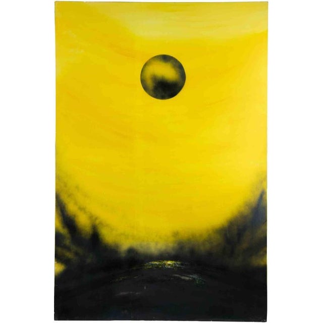 Mario Sinisca, Black Dawn, 1980s, Oil and Acrylic on Canvas For Sale - Image 6 of 6