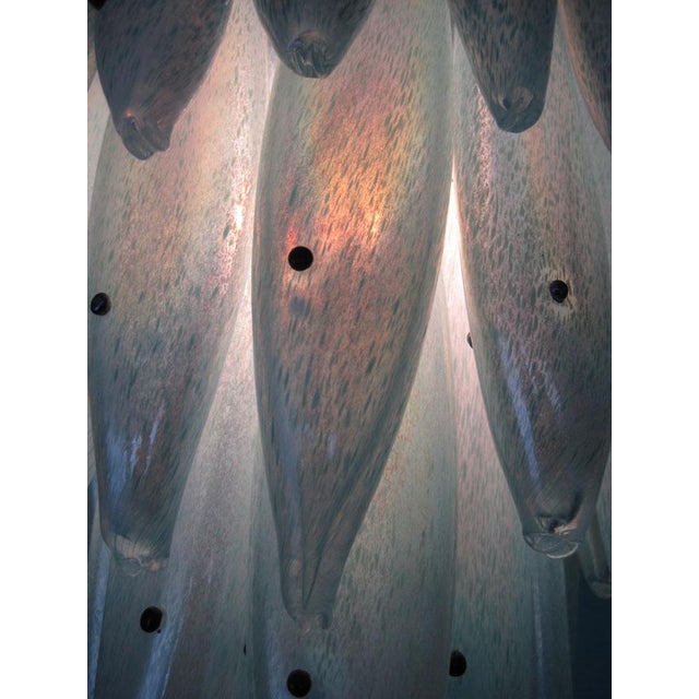 Metal Blue Silver Herring Chandelier by Richard Rooze For Sale - Image 7 of 10