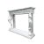 1980s Hollywood Regency Style Carved Wooden Mantel/Entrance Table (Silver-Plated Finish) For Sale - Image 4 of 16