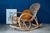 Rocking Chair in Natural Rattan and Bamboo, 1960s For Sale - Image 11 of 11