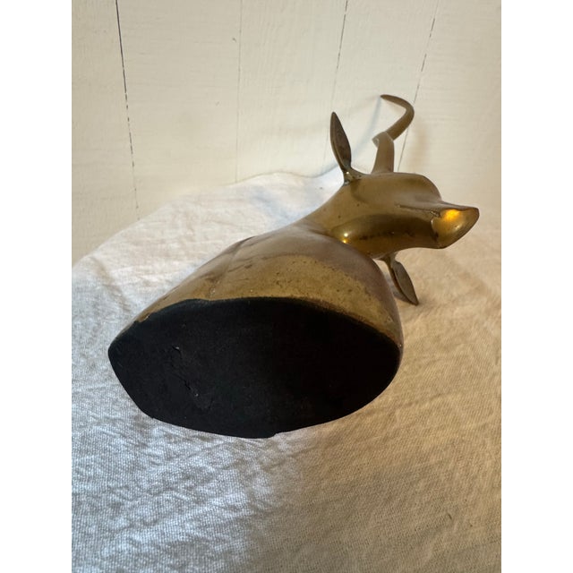 Mid-Century Brass Antelope Gazelle Head Figurine For Sale In Portland, OR - Image 6 of 9