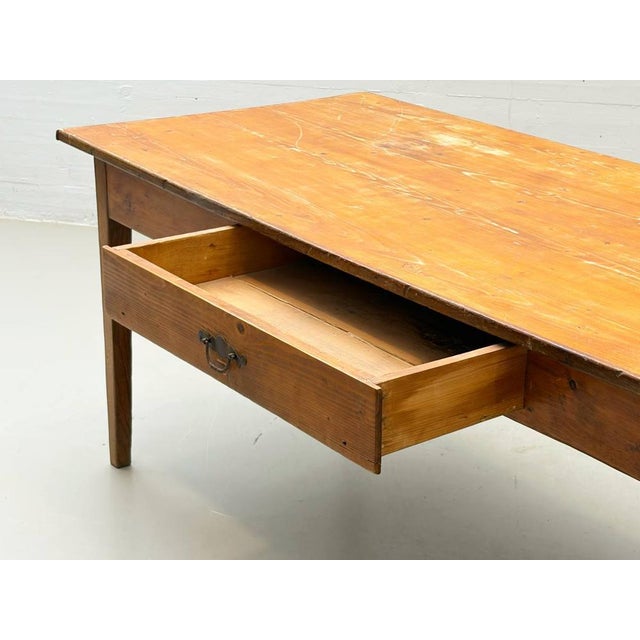 Farmhouse Wooden Table in Softwood, 1960s For Sale - Image 13 of 17