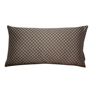 Gucci Gg Logo Vintage Silk Scarf Pillow For Sale