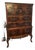 1920s Chippendale Revival Figured Mahogany High Chest of Drawers For Sale