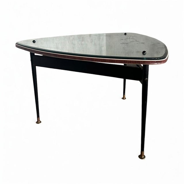 Space Age Mirrored Coffee Table with Ebonised Legs, 1970s For Sale - Image 4 of 7
