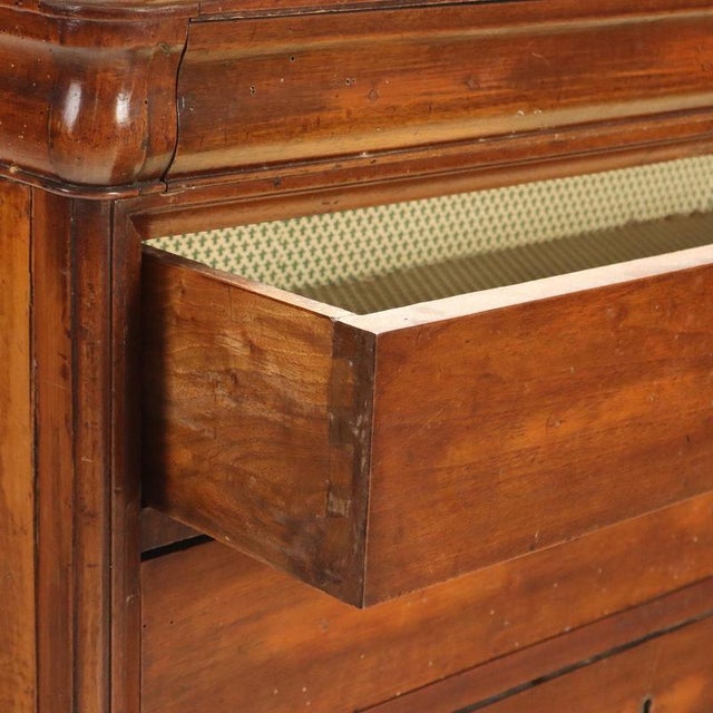 19th Century Louis Philippe Walnut Chest of Drawers, Italy For Sale - Image 6 of 12