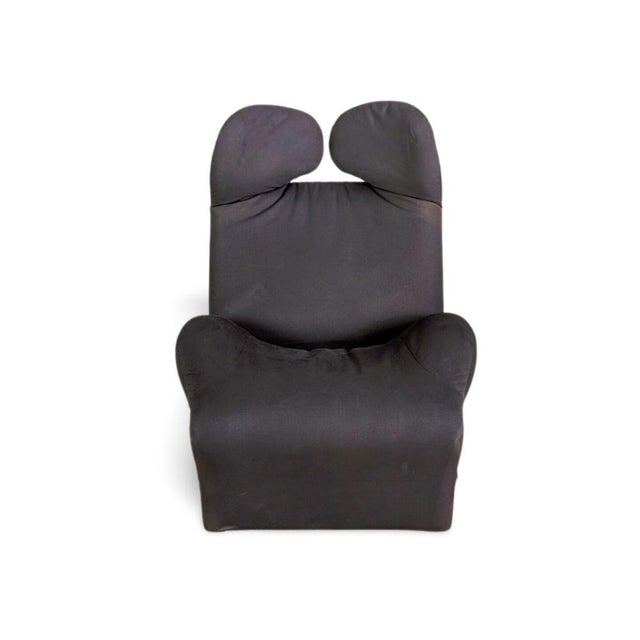 Wink Chair in Black Fabric from Cassina For Sale - Image 10 of 10