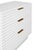 Matthew Izzo Home Mateo Glossy White Lacquer Three Drawer Side Table With Brass Drawer Pulls For Sale In New York - Image 6 of 6