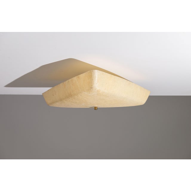 Mid-Century Modern Triangular Fiberglass Ceiling Lamp, 1960s For Sale - Image 3 of 11