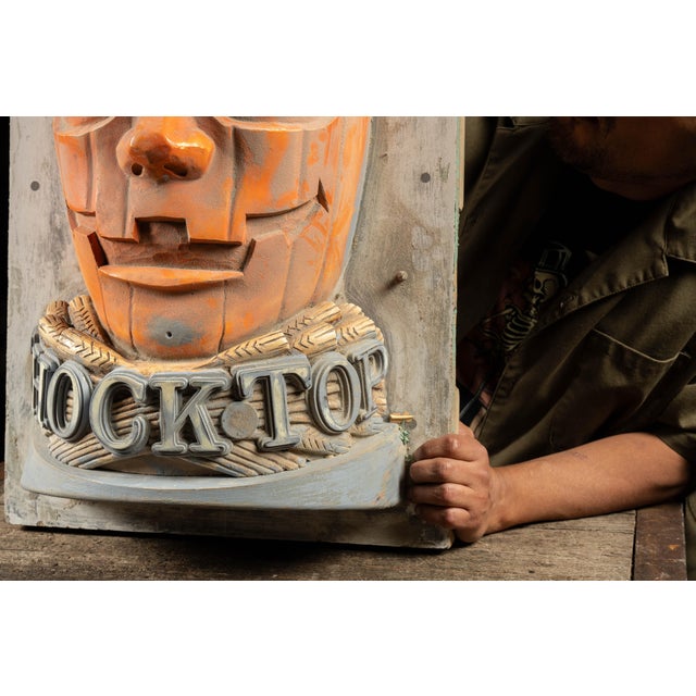 Plastic One of a Kind Shock Top Jack-O'-Lantern Beer Sign Master Mold For Sale - Image 7 of 9