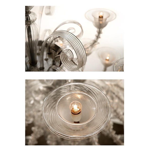 Venetian Murano Crystal Chandelier, 1970s For Sale - Image 9 of 10