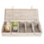 Artifacts Rattan 5 Section Tea Box with Lid in White For Sale - Image 4 of 4