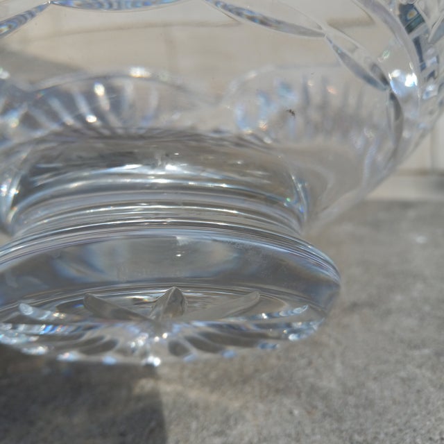 1990s Waterford Crystal Centerpiece Fruit Footed Bowl American Heritage Collection For Sale - Image 9 of 12