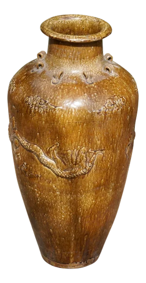 Large Chinese Martaban Ming Dynasty Stoneware Storage Vase
