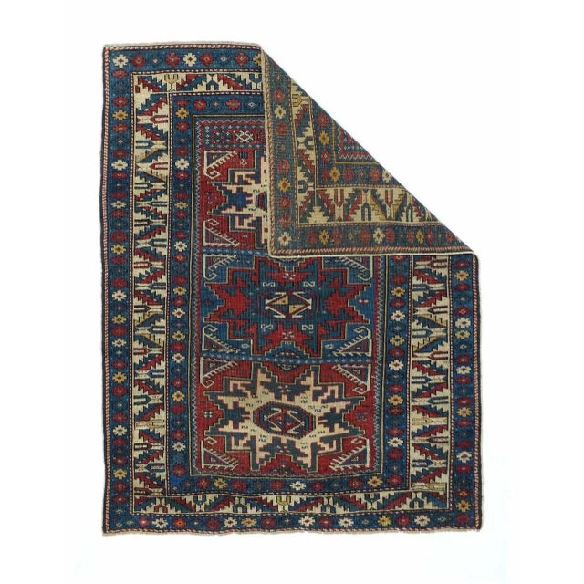 Antique Shirvan Rug 3'1'' x 4'1''. Eastern Caucasian, west Caspian Caucasian rugs, primarily scatters, in geometric...