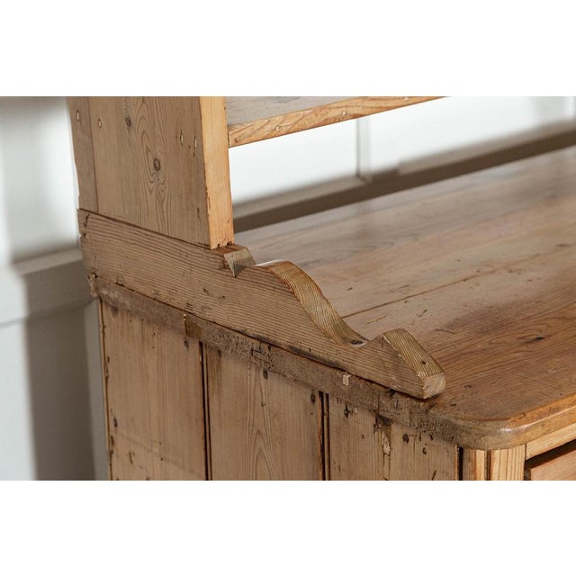 Large 19th Century English Pine Dresser, 1870s For Sale - Image 13 of 17