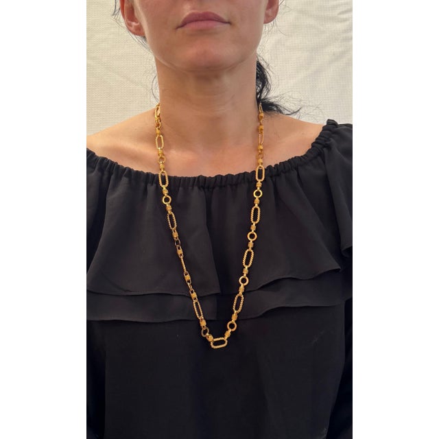 Vintage 18Karat solid Yellow Gold 60 Gm, Link Chain, 9.8 mm Necklace, 30 " Long For Sale - Image 14 of 18