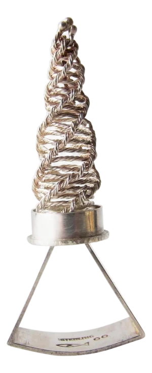 Arline Fisch Crocheted Sterling Silver California Modern Artisan Ring