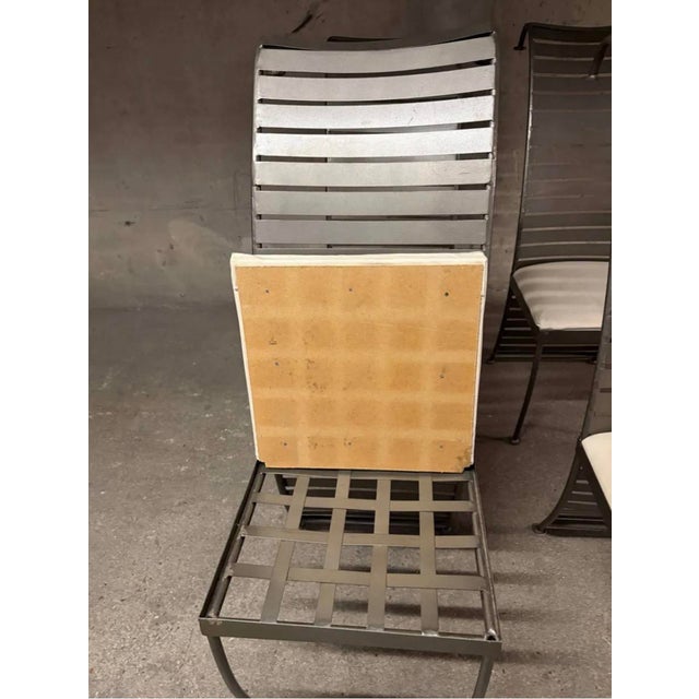 Postmodern Steel Chairs, 1980, Set of 4 For Sale - Image 9 of 10
