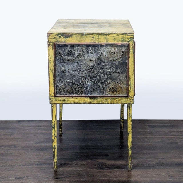 Handmade Reclaimed Wood and Metal Cabinet For Sale - Image 4 of 9